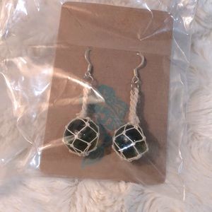 Sea Glass Ball Floaty Earrings